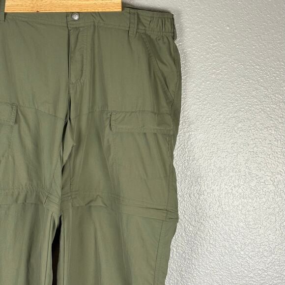 World Wide Sportsman M Green Comfort Stretch Convertible Sports Pants Shorts - Picture 2 of 10